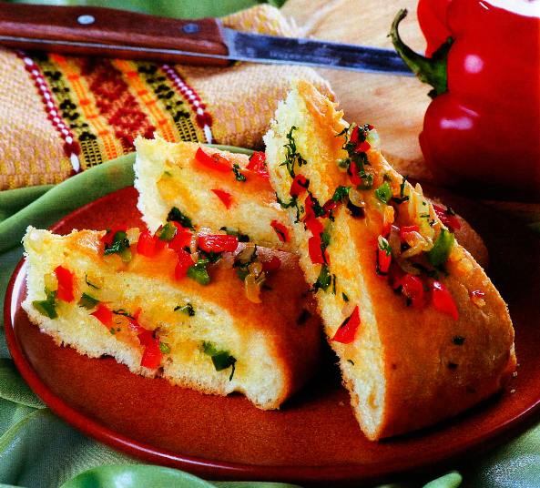 Фокачча с сыром и зеленым луком рецепт от Тарелкиной
